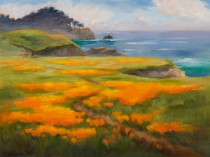 2.Point Lobos Poppies, 18x24~ Karin H. Leonard
