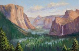 Yosemite Painting - Yosemite Valley by Karin  Leonard