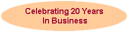 Oval: Celebrating 20 Years   In Business    